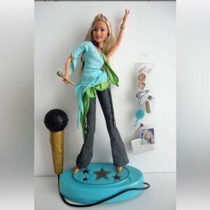 NIB - Vintage 2005 American Idol Barbie with Karaoke Music Stand & Accessories